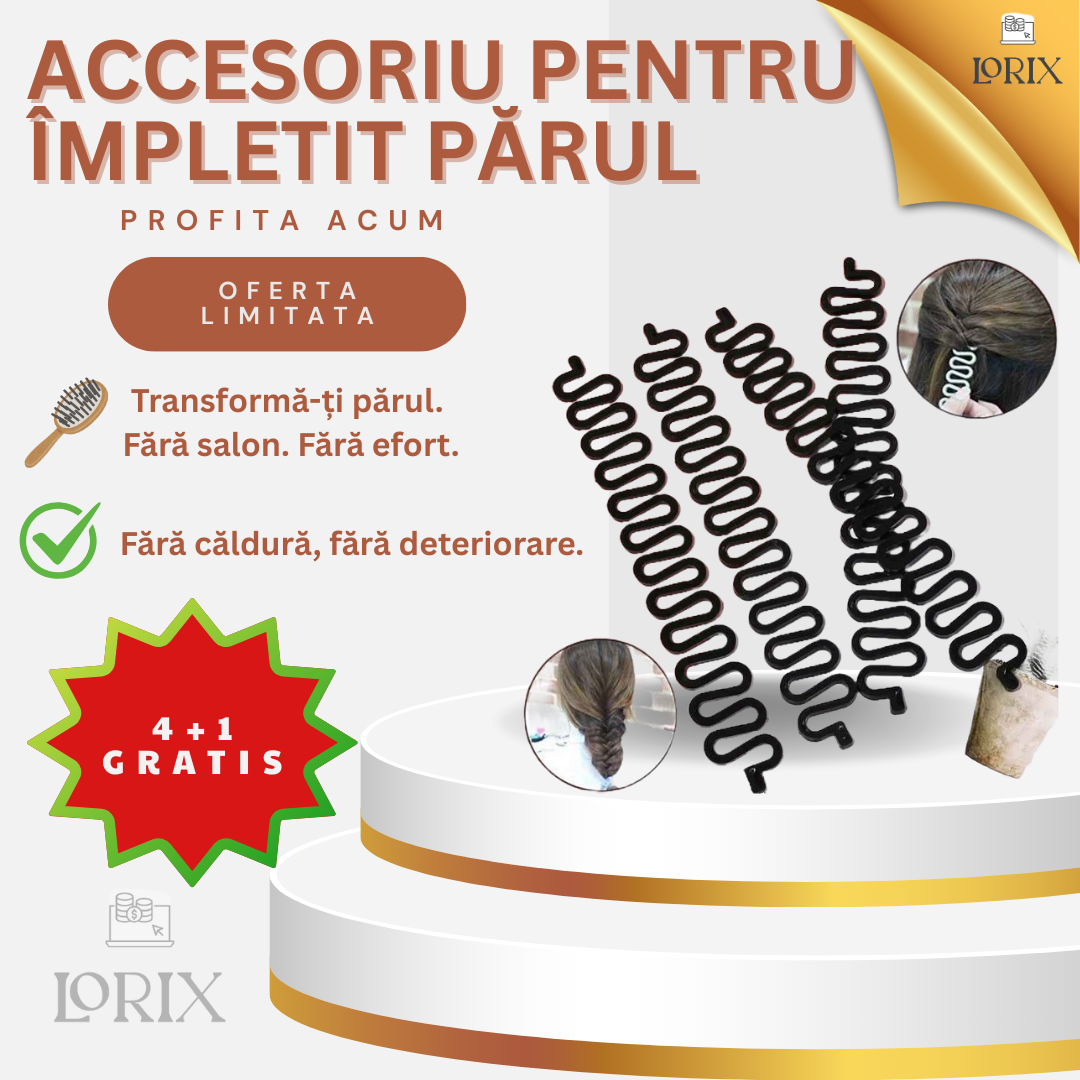 Accesoriu pentru Împletit Părul 4+1 GRATIS